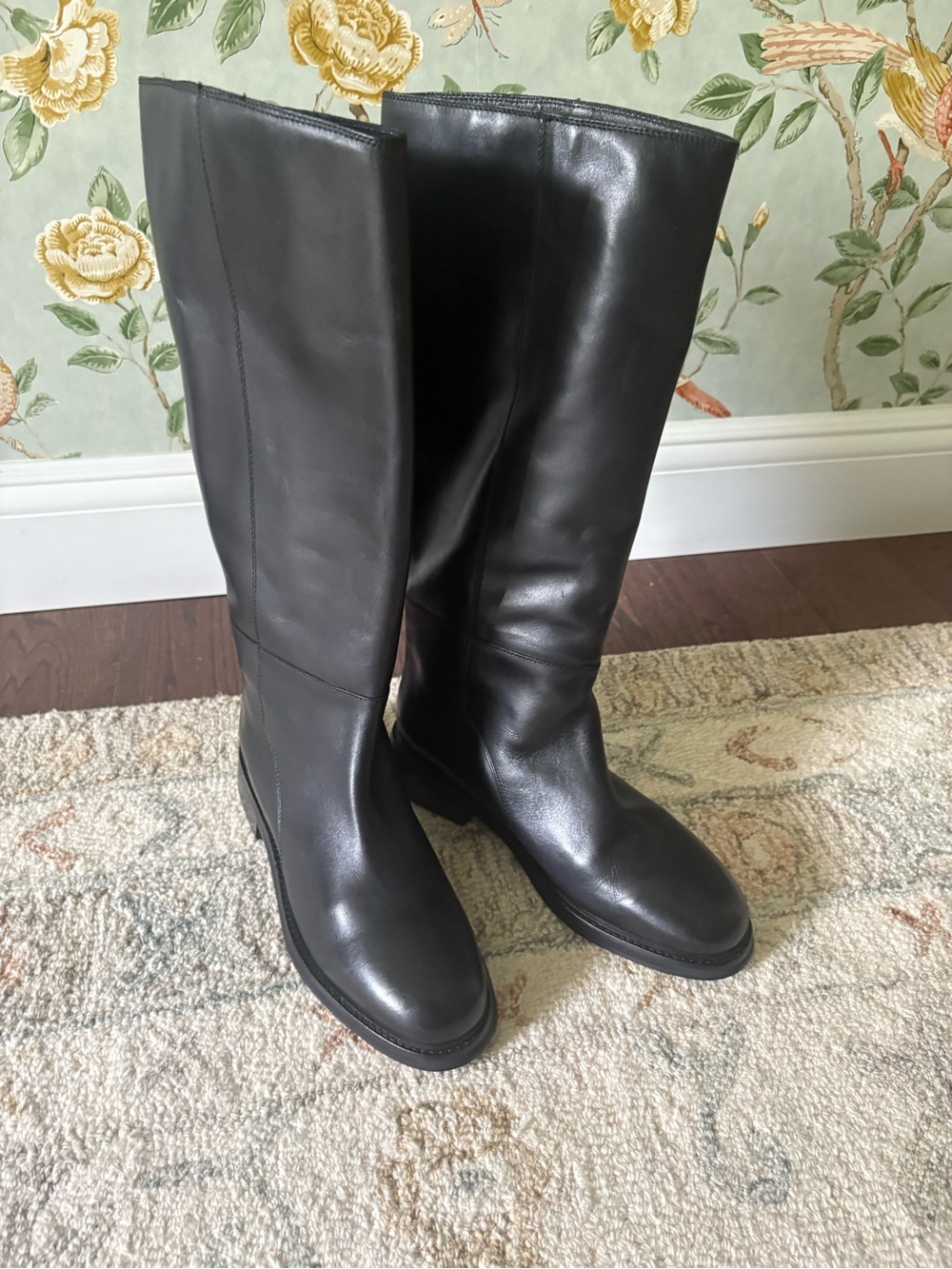 Boden boots NEW 41 Lottie riding boots black leather pull on. A1582 black